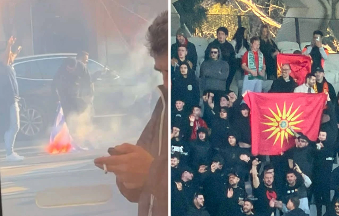 Έκαψαν ελληνική σημαία στην Αυστραλία και ύψωσαν της Βόρειας Μακεδονίας &#8211; Σάλος σε αγώνα ποδοσφαίρου