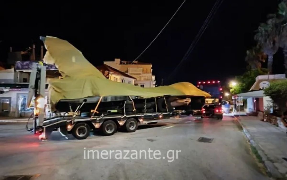 Με πλοίο της γραμμής αναχώρησε από τη Ζάκυνθο το F-16 που έκανε αναγκαστική προσγείωση