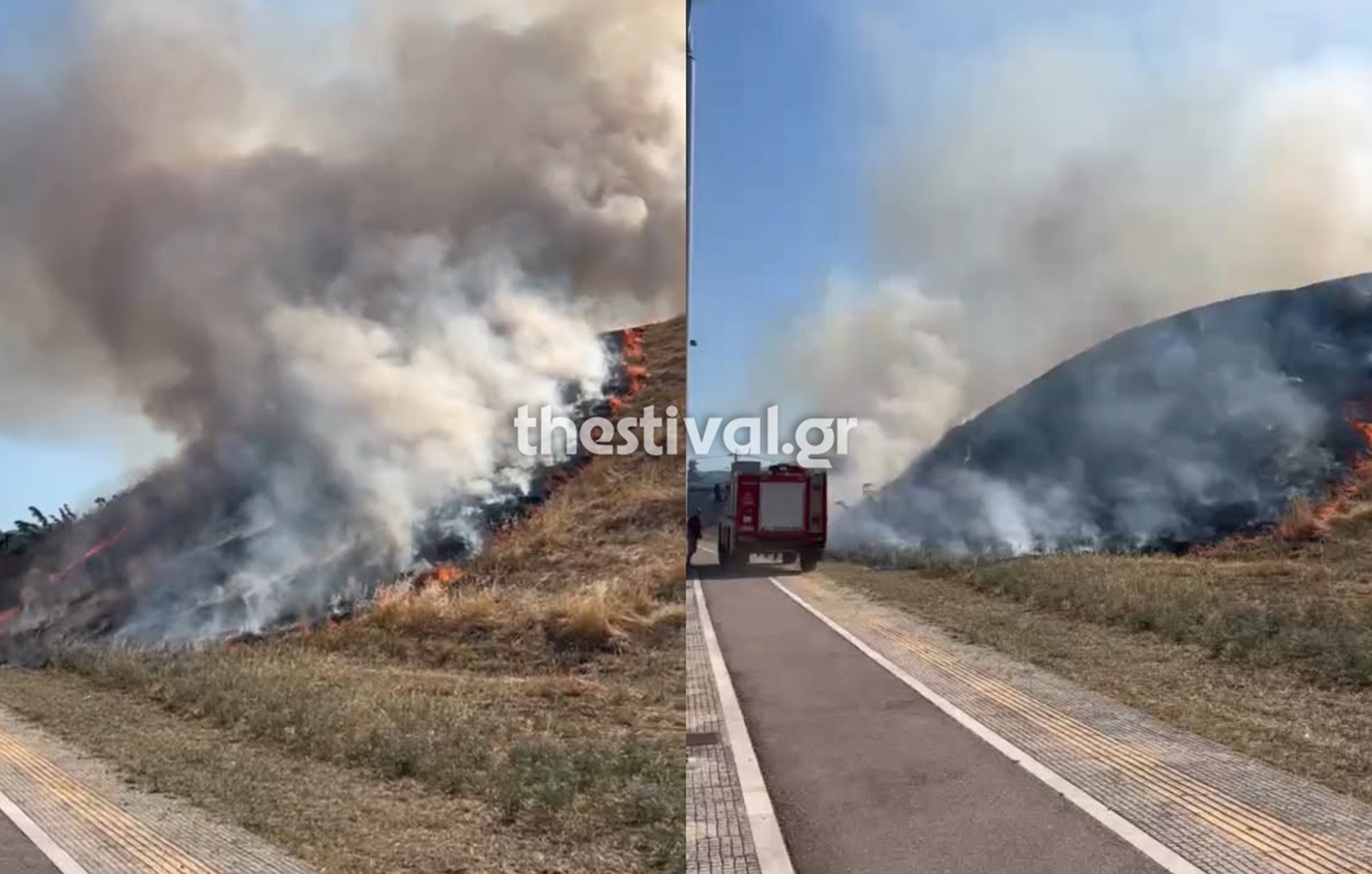 Φωτιά τώρα στο Φράγμα της Θέρμης &#8211; Συναγερμός στην Πυροσβεστική
