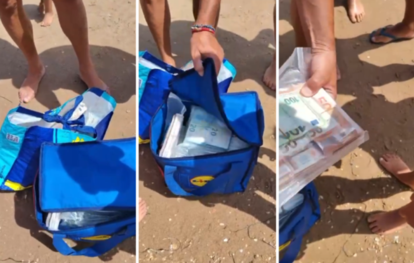 Σκάφος σταμάτησε σε παραλία γεμάτη κόσμο και πέταξε 700.000 ευρώ στη θάλασσα