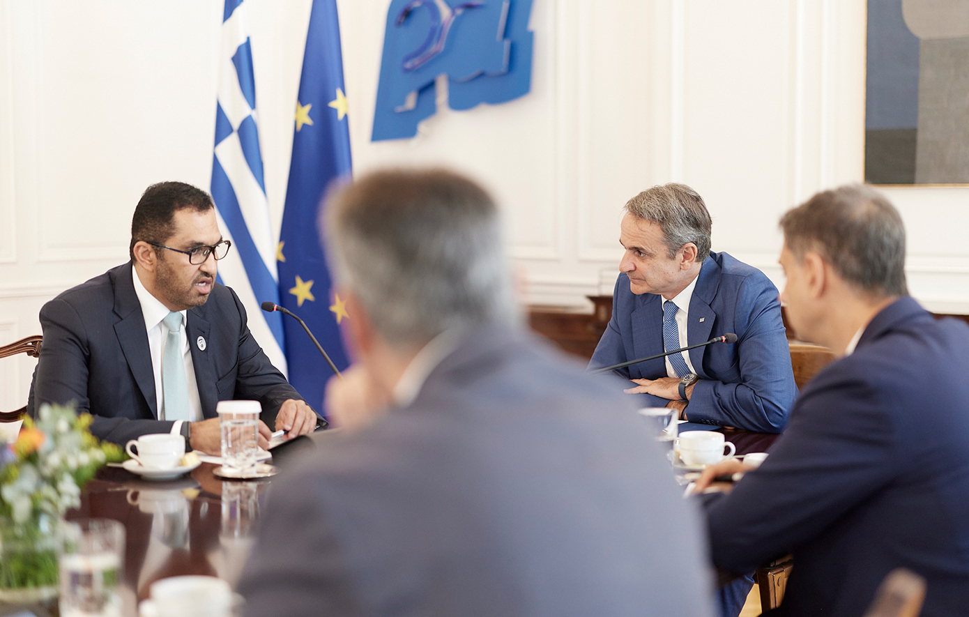 Τετ α τετ Μητσοτάκη με τον υπουργό Βιομηχανίας και Προηγμένης Τεχνολογίας των ΗΑΕ