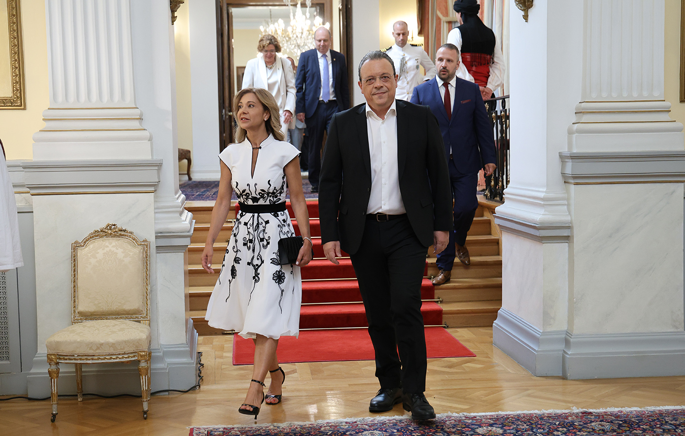 δεξίωση στο Προεδρικό Μέγαρο για την 52η επέτειο αποκατάστασης της Δημοκρατίας