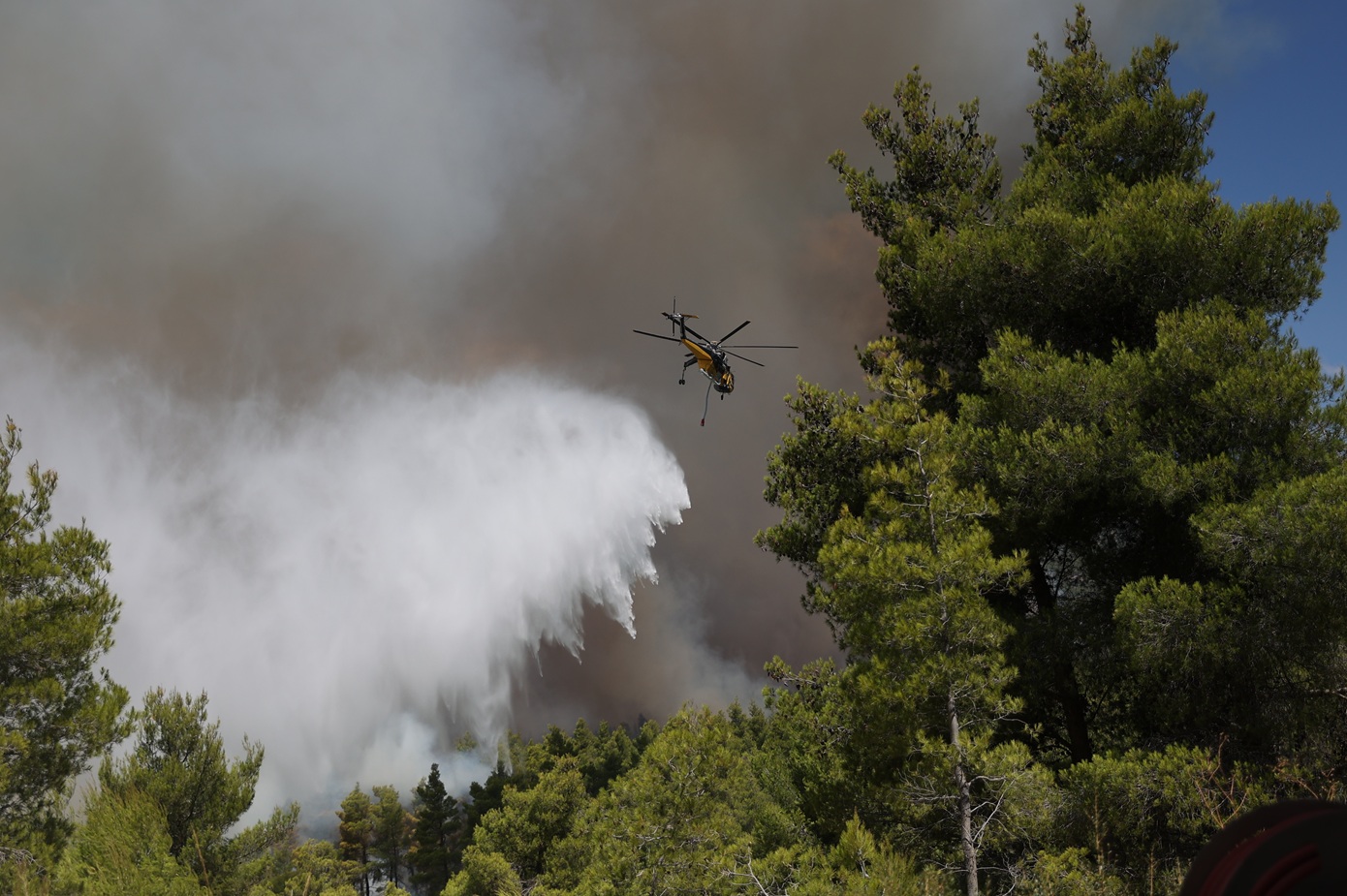 Φωτιά στη Δυτική Αττική: Κρίσιμη μάχη για τα Βίλια &#8211; Καίγονται σπίτια στο Κρύο Πηγάδι &#8211; Μπήκαν στην κατάσβεση τα Canadair