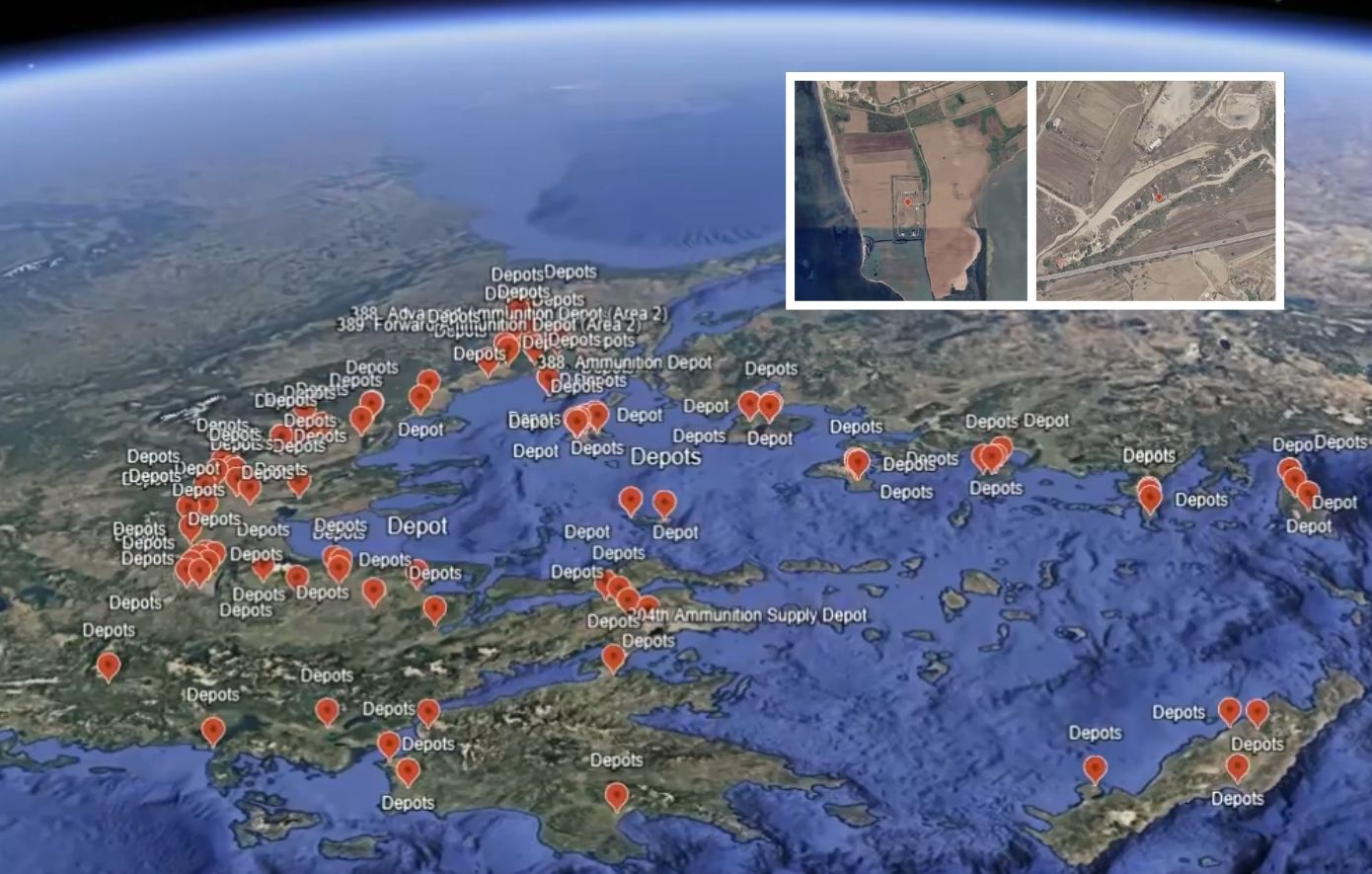 Τούρκοι λένε ότι δημοσίευσαν χάρτη με τις αποθήκες πυρομαχικών σε όλη την Ελλάδα: «Ίσως το επόμενο θέμα να είναι τα ραντάρ»