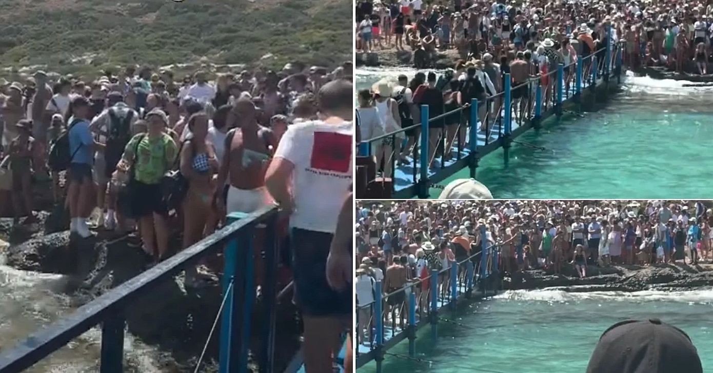 «Χαμός» στον Μπάλο: Viral βίντεο με τεράστια ουρά τουριστών για το πλοίο &#8211; 892.000 προβολές σε δύο ημέρες