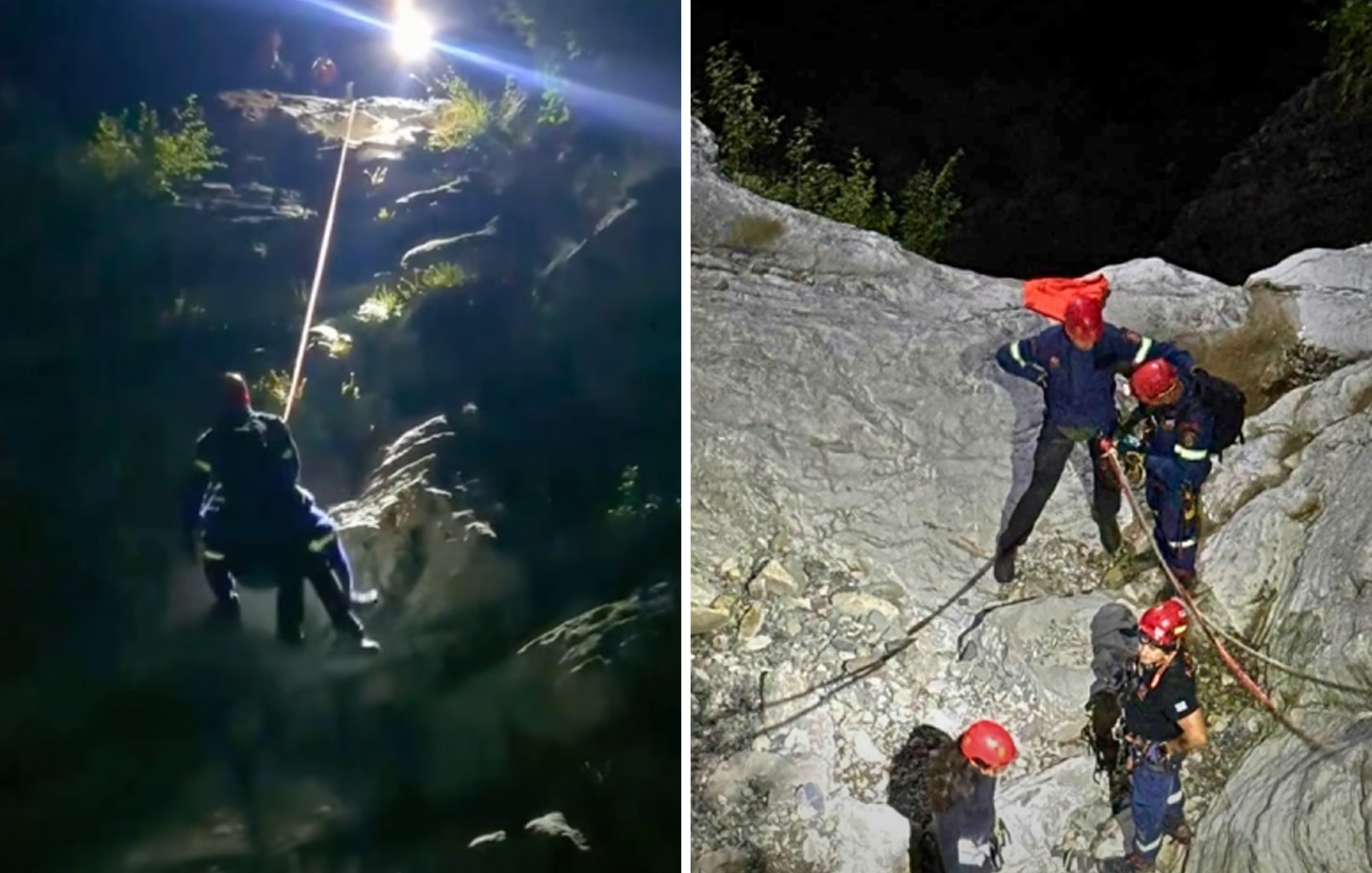 Ολονύχτια επιχείρηση για δύο περιπατητές στον Ερύμανθο &#8211; Η ΕΜΑΚ τους εντόπισε με drones σε δύσβατο σημείο