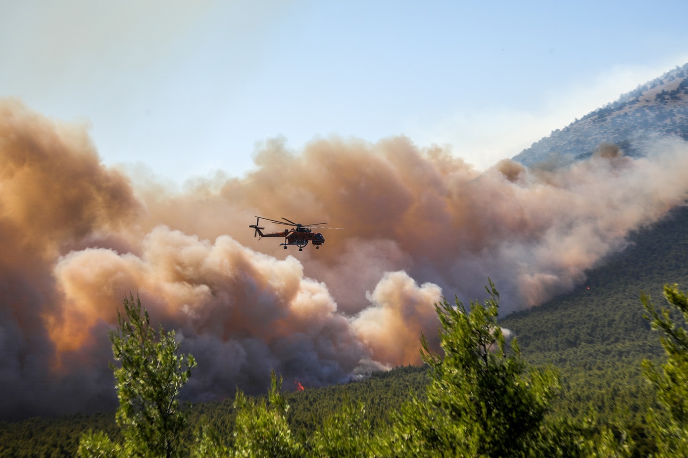 Ανεξέλεγκτη η φωτιά στη Φωκίδα: Στις αυλές των σπιτιών έφτασαν οι φλόγες &#8211; Συνεχείς εναέριες ρίψεις από αεροσκάφη και ελικόπτερα