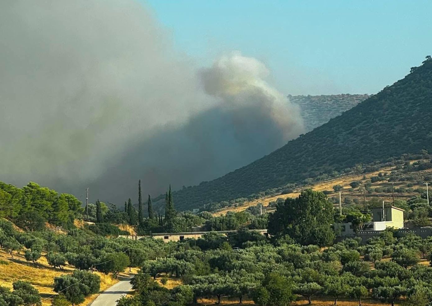 Φωτιά στον Κουβαρά Αττικής: Μήνυμα από το 112 για εκκένωση του Αγίου Στυλιανού, ενισχύθηκαν σημαντικά οι δυνάμεις της Πυροσβεστικής