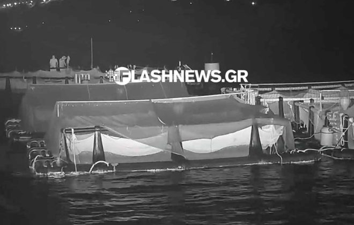 Βίντεο από την «επιδρομή» για εκατοντάδες κιλά ψάρια από ιχθυοκαλλιέργια στη Σούδα – Βλέπουν το Λιμενικό και φεύγουν
