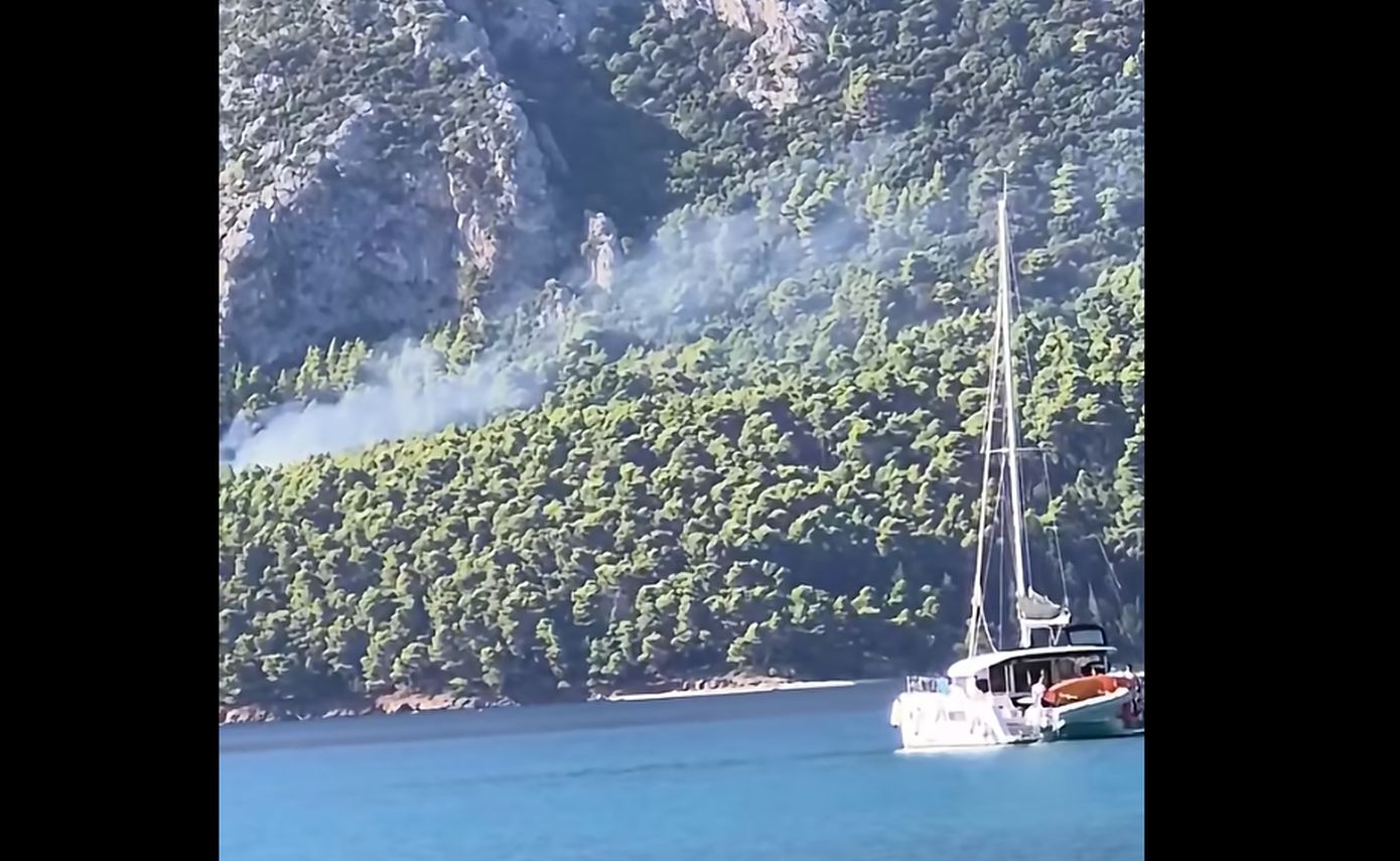 Φωτιά σε δασική έκταση στον Κάλαμο Λευκάδας