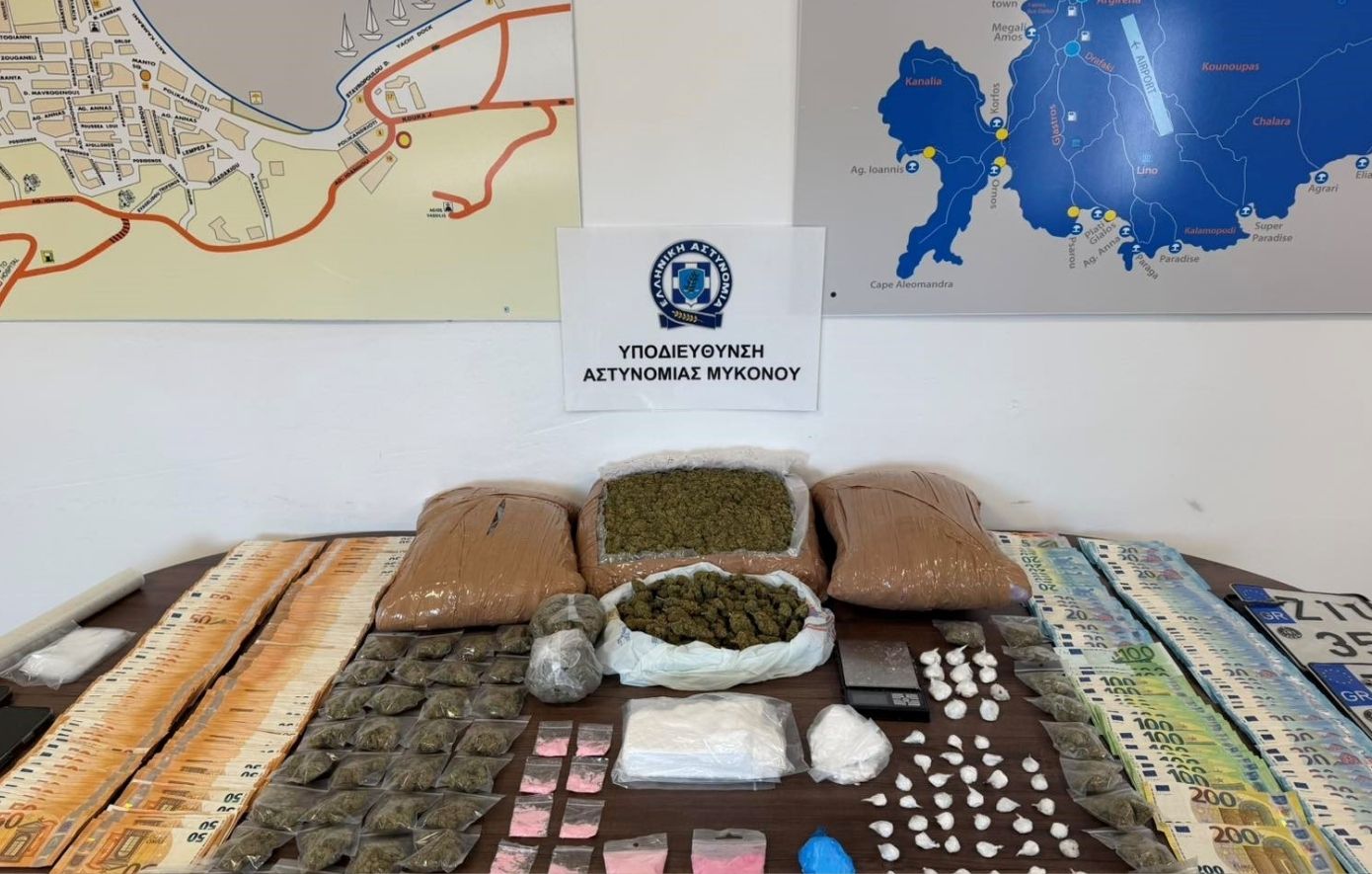 Συνελήφθησαν δύο 23χρονοι στη Μύκονο: Κατηγορούνται για διακίνηση ναρκωτικών