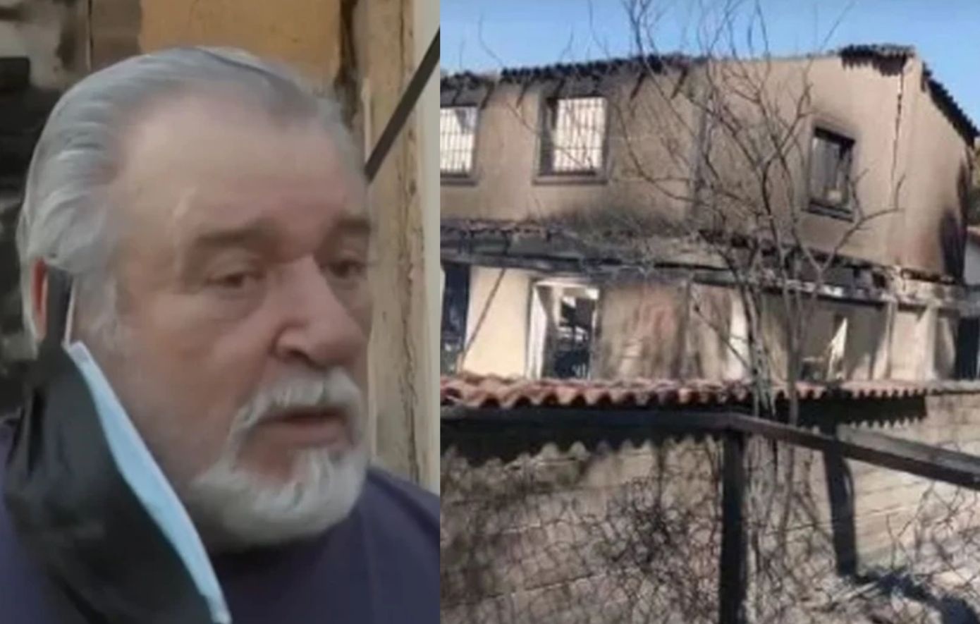 Τάσος Χαλκιάς: Ο γιος του έδειξε βίντεο μέσα από το σπίτι τους που κάηκε ολοσχερώς στο Πόρτο Γερμενό