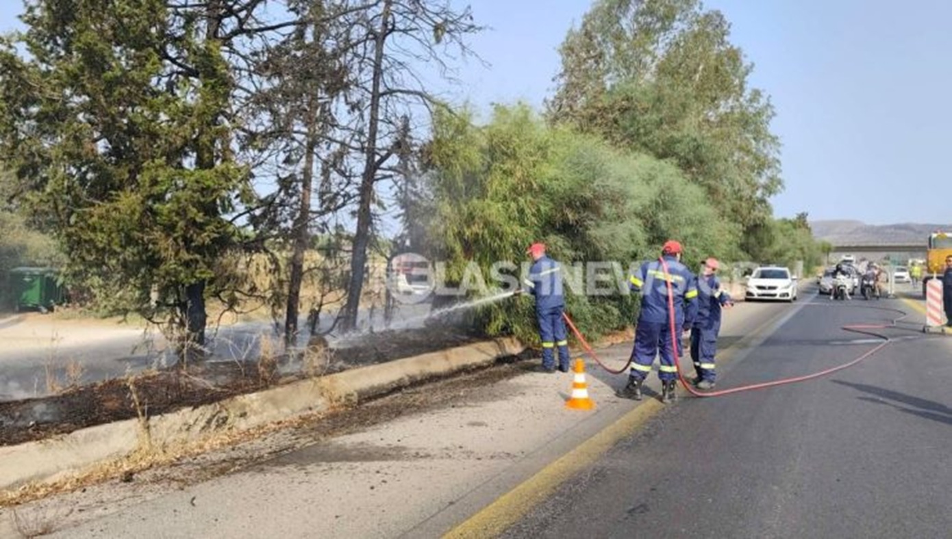 Χανιά: Αναστάτωση στον ΒΟΑΚ λόγω πυρκαγιάς – Διεκόπη η κυκλοφορία