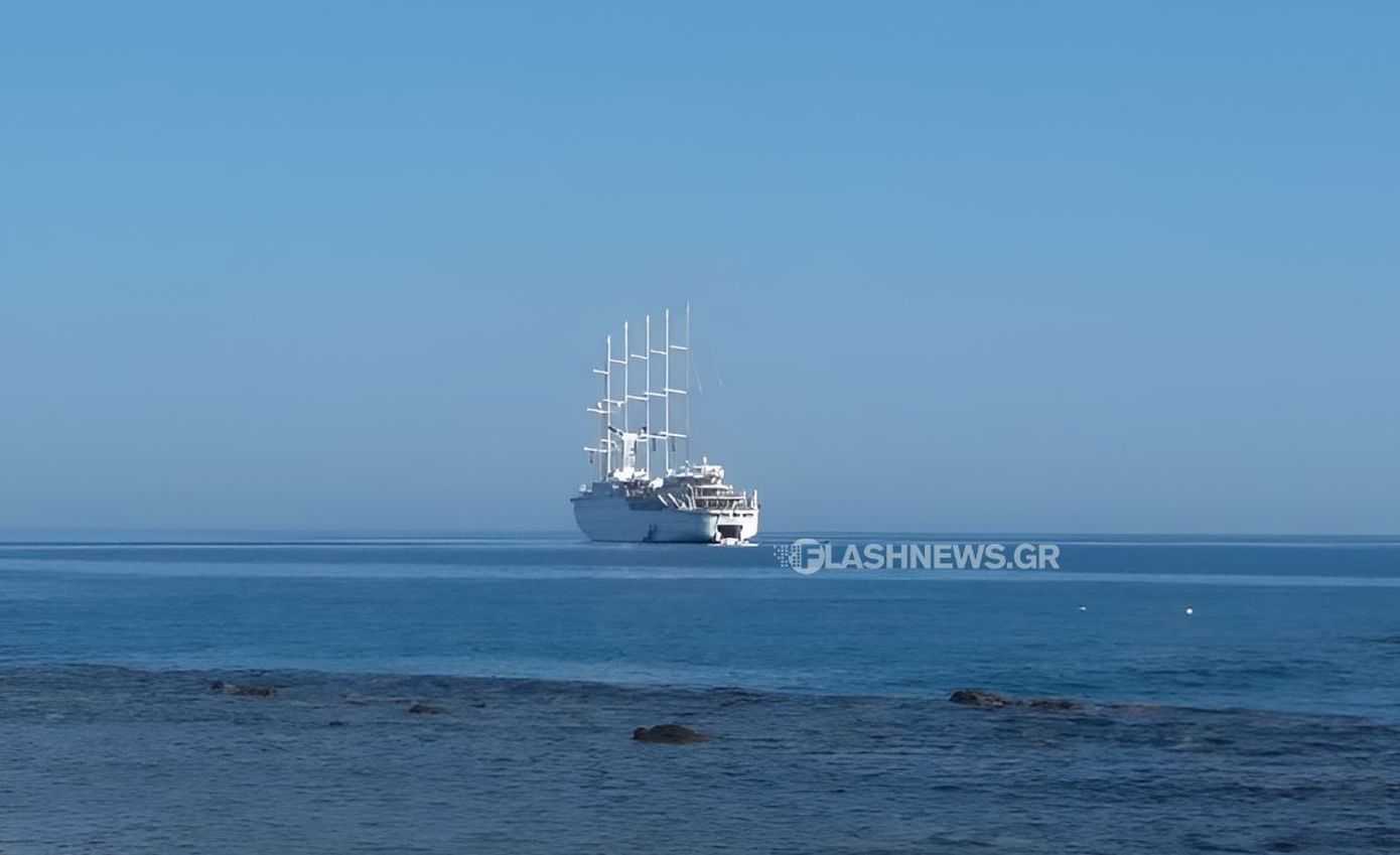 Το μεγαλύτερο ιστιοφόρο κρουαζιερόπλοιο του κόσμου βρέθηκε στα Χανιά – Δείτε φωτογραφίες