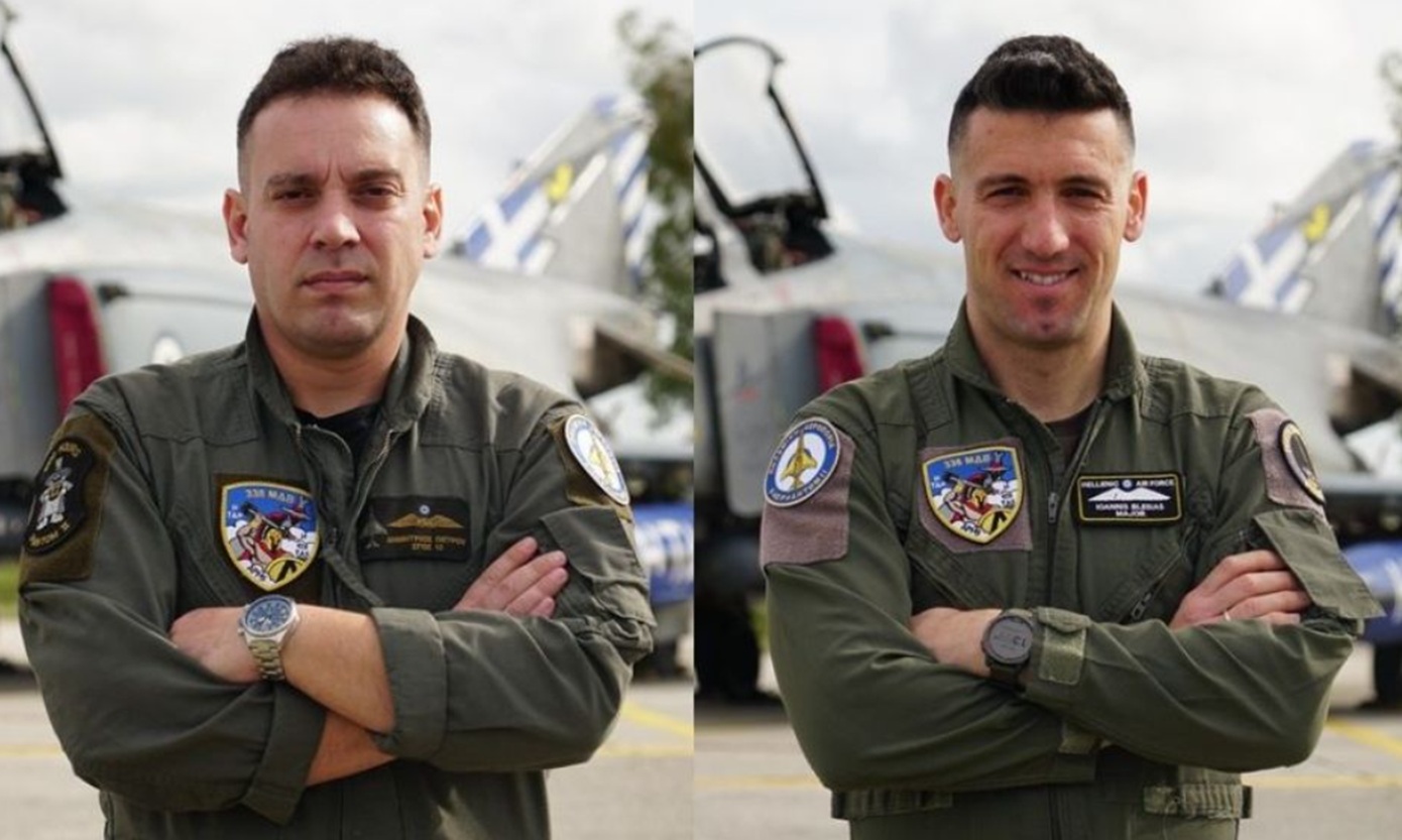 Αυτοί είναι οι δύο πιλότοι του F-4 Phantom που έπεσε στην Τανάγρα: Ιωάννης Μπλέσιας και Δημήτρης Πέτρου
