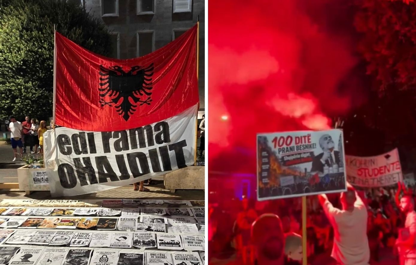 Ταραχές στα Τίρανα για το τουριστικό σχέδιο της οικογένειας Τραμπ: Συγκρούσεις διαδηλωτών με την αστυνομία έξω από τη Βουλή