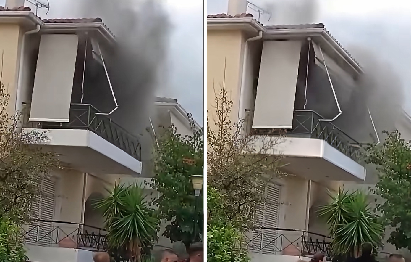 Ο δραματικός απεγκλωβισμός γυναίκας από φλεγόμενο σπίτι στο Αίγιο – Δείτε το βίντεο