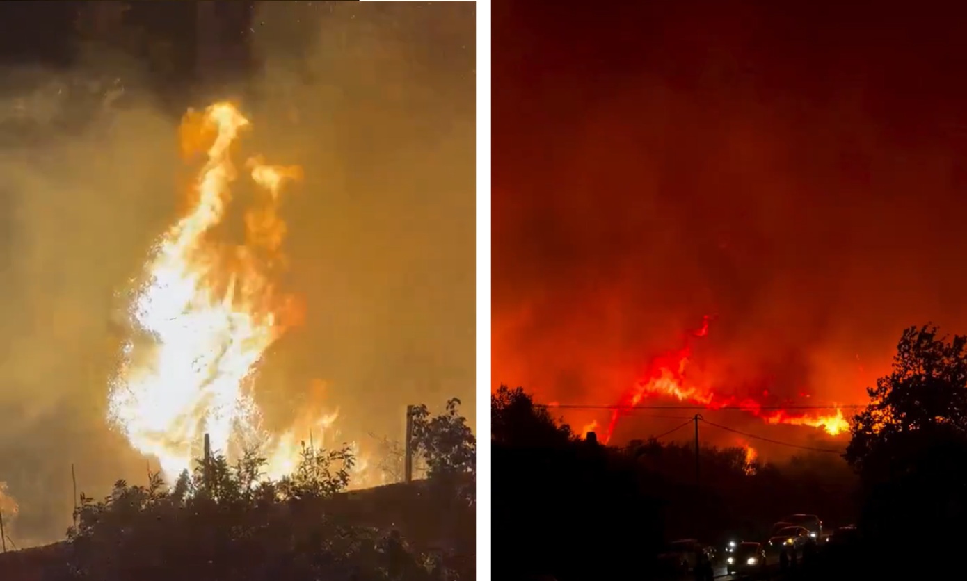 Ανεξέλεγκτη φωτιά στη Χειμάρρα &#8211; Οι φλόγες απειλούν κατοικημένες περιοχές