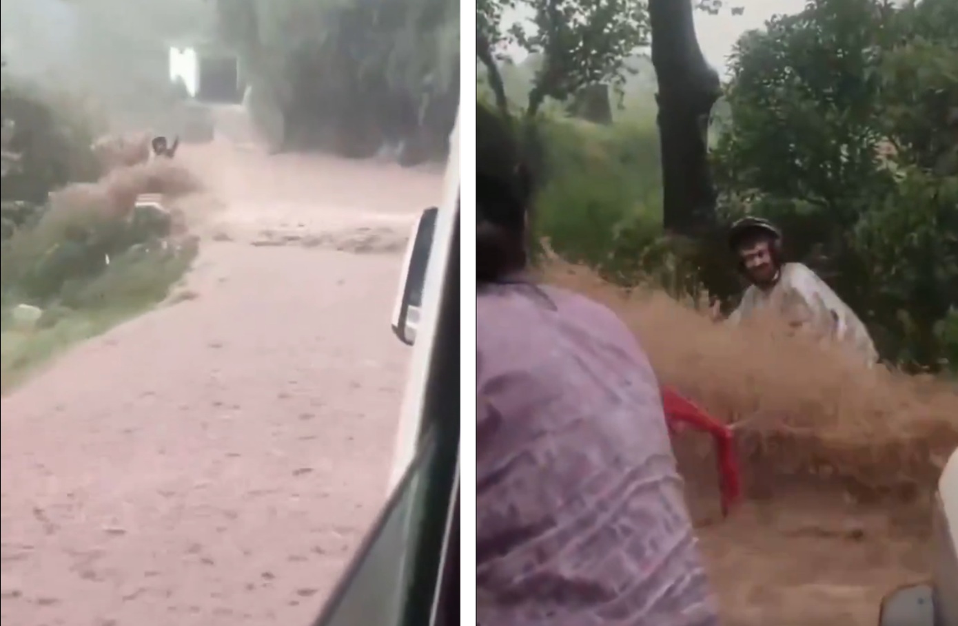 Απίστευτο βίντεο: Νεόνυμφη έβγαλε το μαντίλι της και έσωσε μοτοσικλετιστή από ορμητικά νερά στην Ινδία