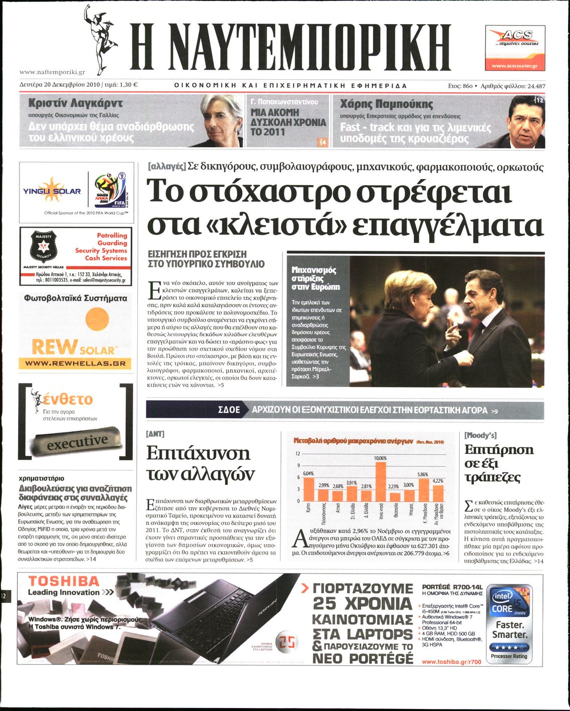 Εξώφυλο εφημερίδας ΝΑΥΤΕΜΠΟΡΙΚΗ Sun, 19 Dec 2010 22:00:00 GMT