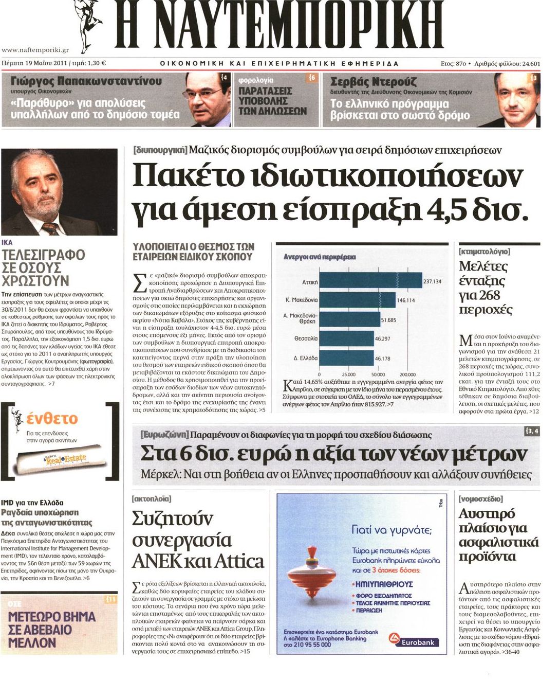 Εξώφυλο εφημερίδας ΝΑΥΤΕΜΠΟΡΙΚΗ Wed, 18 May 2011 21:00:00 GMT