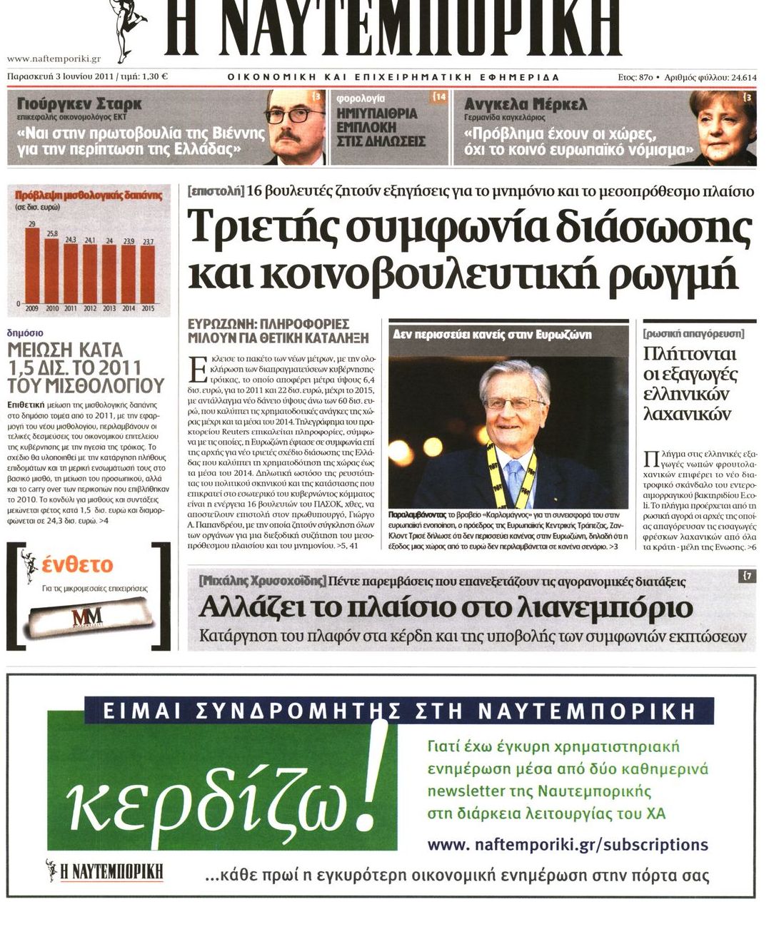 Εξώφυλο εφημερίδας ΝΑΥΤΕΜΠΟΡΙΚΗ Thu, 02 Jun 2011 21:00:00 GMT