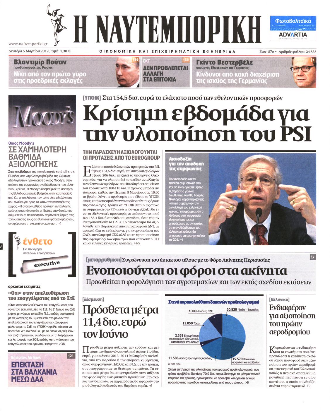 Εξώφυλο εφημερίδας ΝΑΥΤΕΜΠΟΡΙΚΗ Sun, 04 Mar 2012 22:00:00 GMT