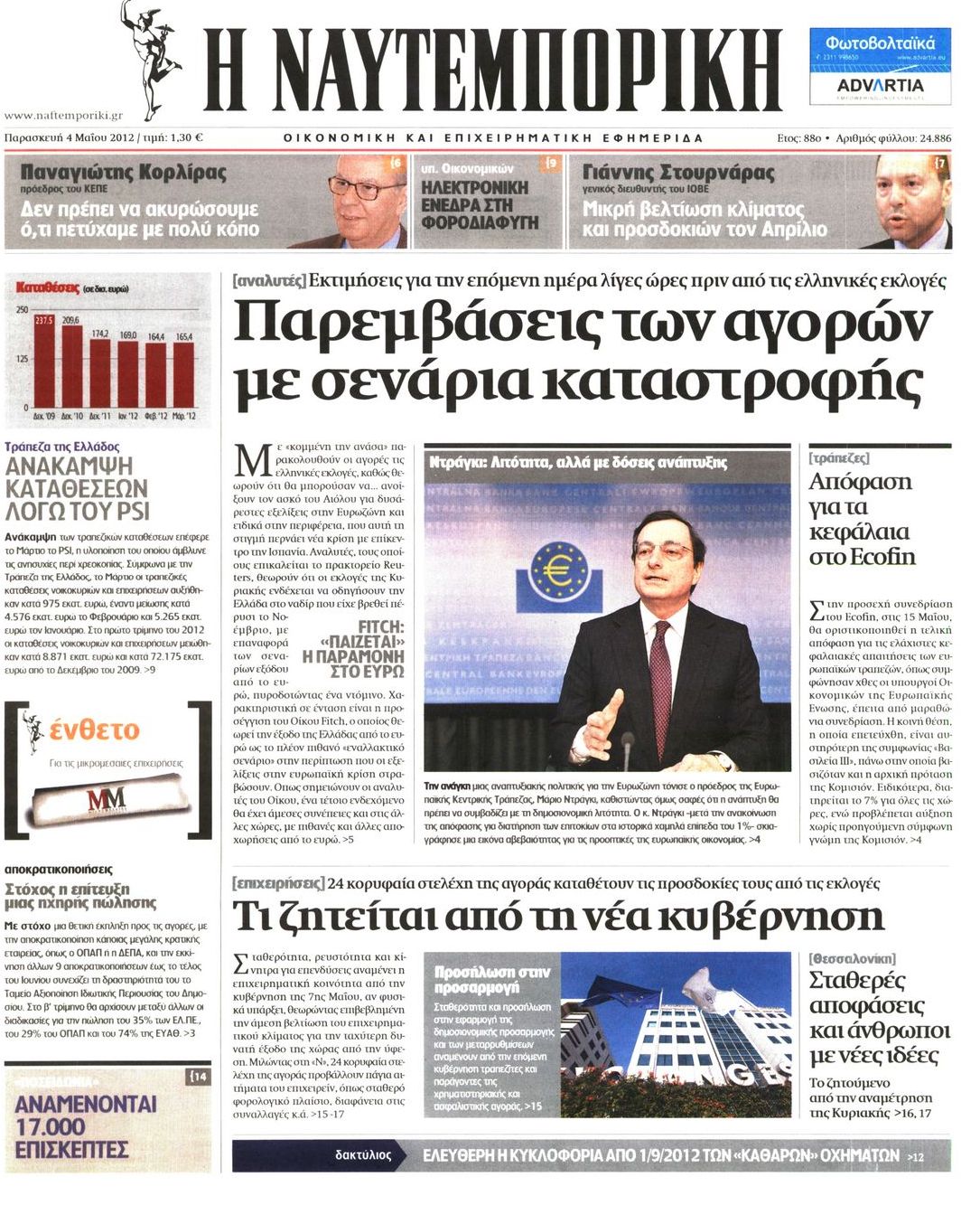 Εξώφυλο εφημερίδας ΝΑΥΤΕΜΠΟΡΙΚΗ 2012-05-04