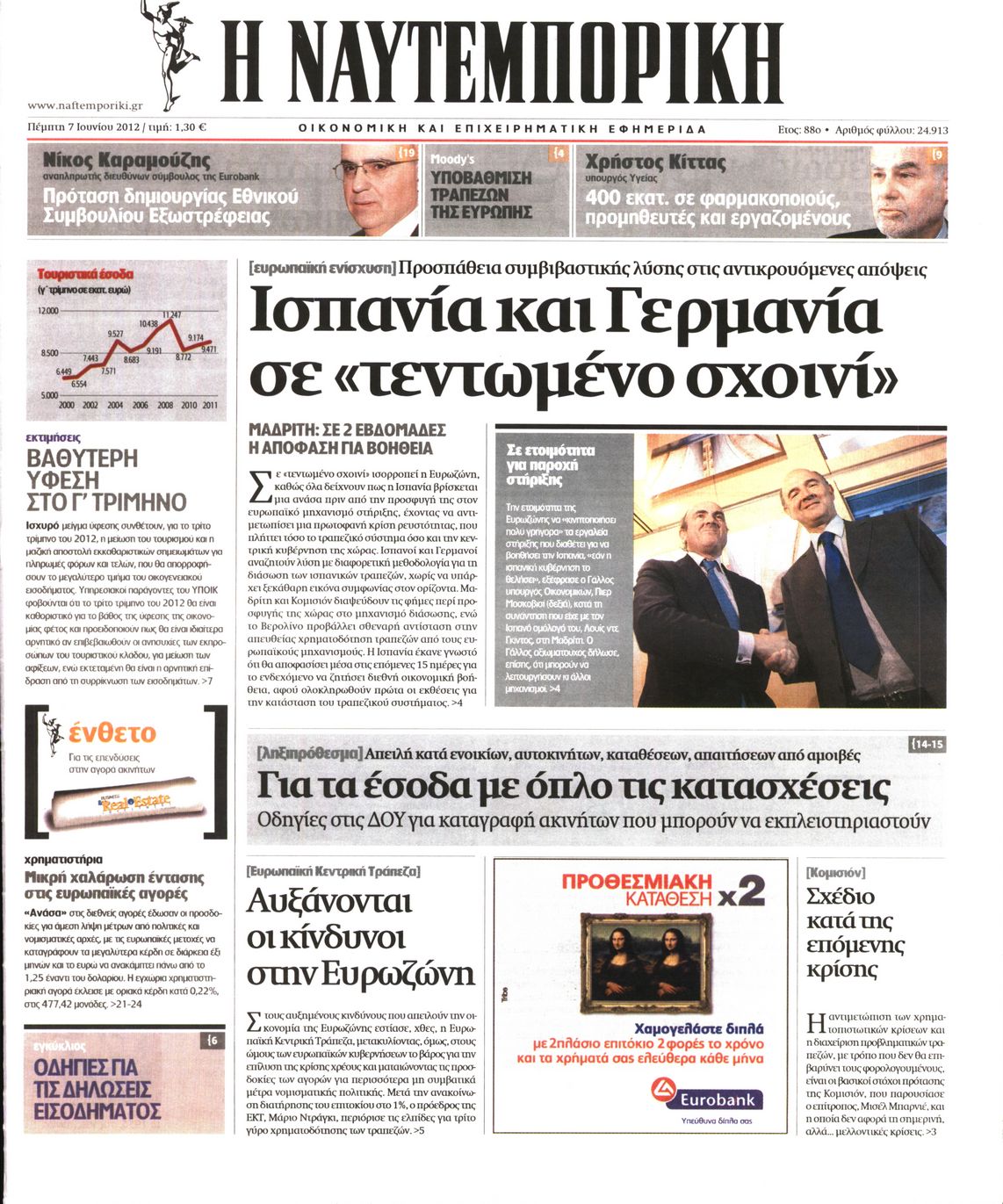 Εξώφυλο εφημερίδας ΝΑΥΤΕΜΠΟΡΙΚΗ 2012-06-07