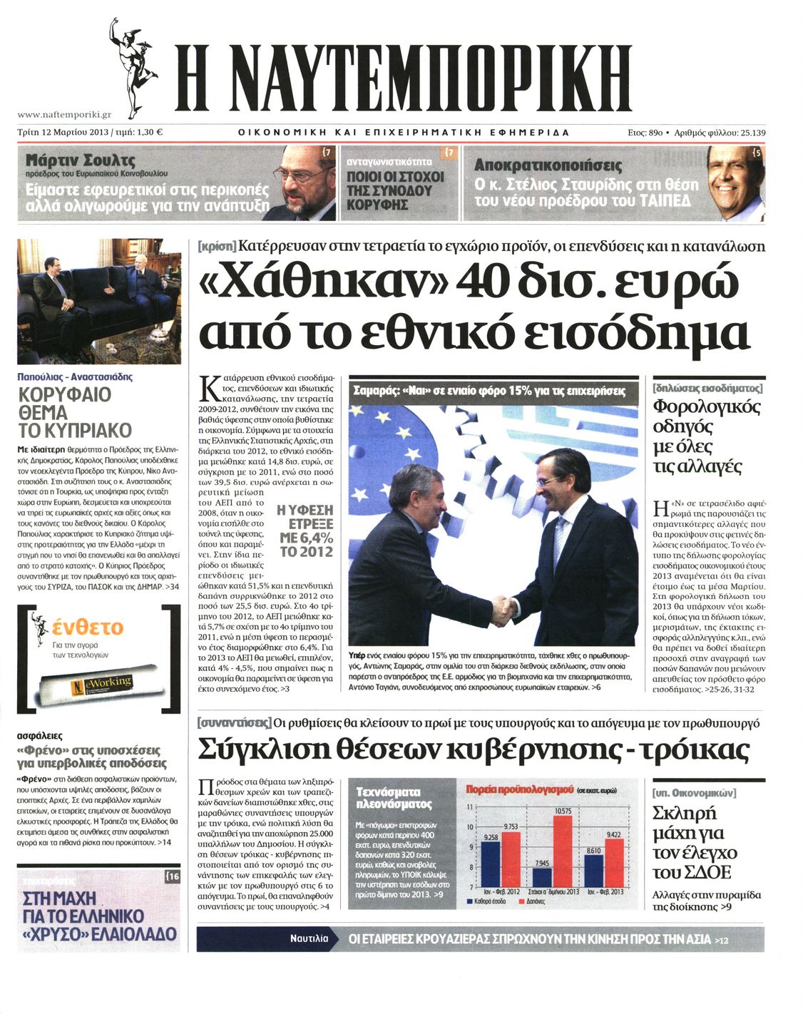 Εξώφυλο εφημερίδας ΝΑΥΤΕΜΠΟΡΙΚΗ Mon, 11 Mar 2013 22:00:00 GMT