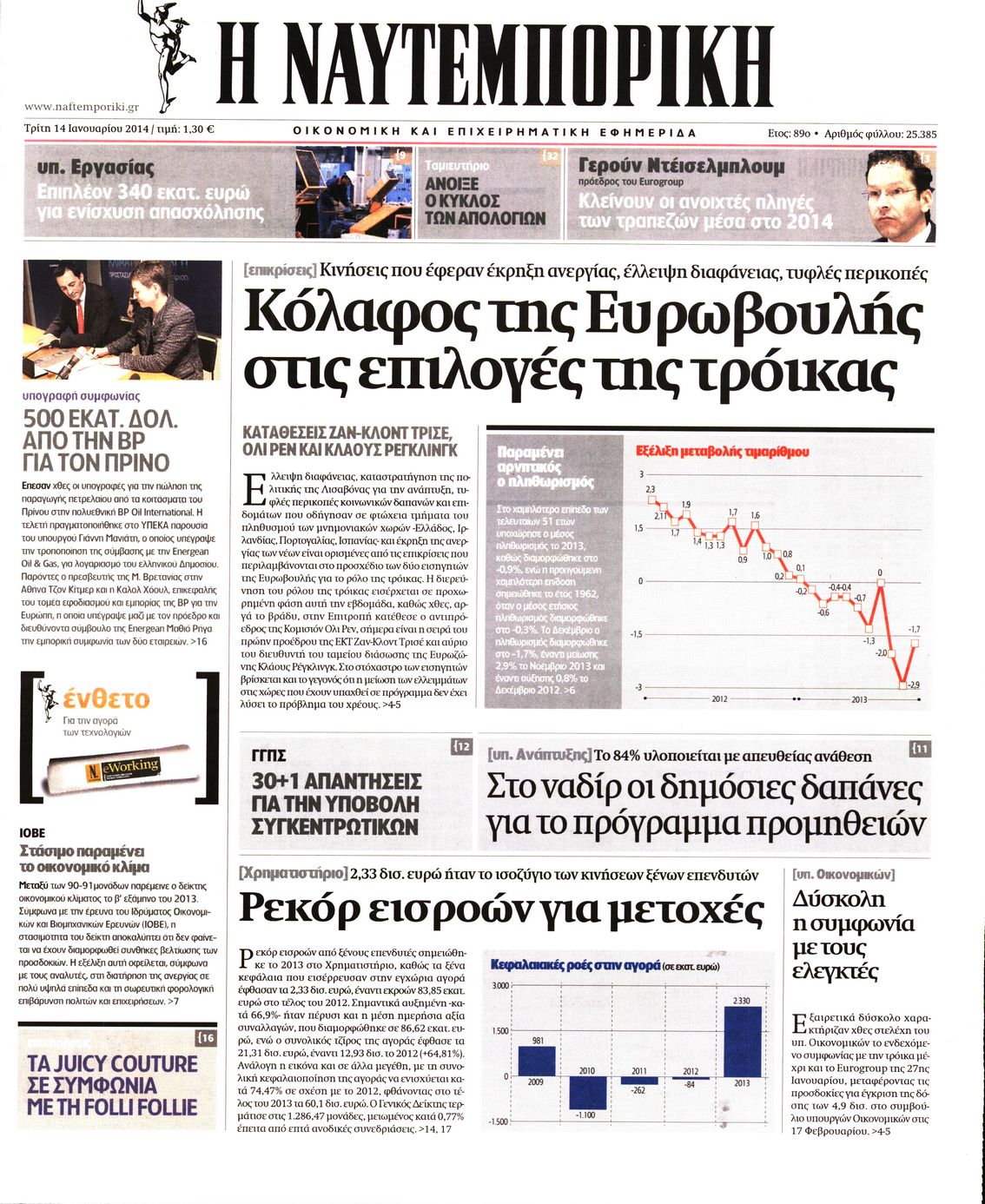 Εξώφυλο εφημερίδας ΝΑΥΤΕΜΠΟΡΙΚΗ Mon, 13 Jan 2014 22:00:00 GMT