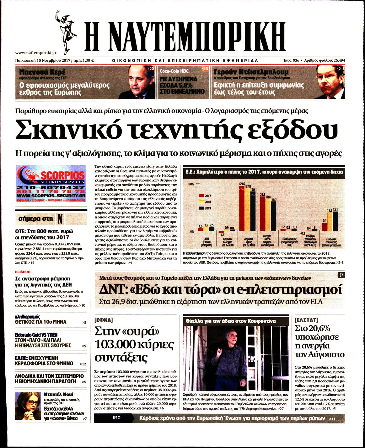 Εξώφυλο εφημερίδας ΝΑΥΤΕΜΠΟΡΙΚΗ Thu, 09 Nov 2017 22:00:00 GMT