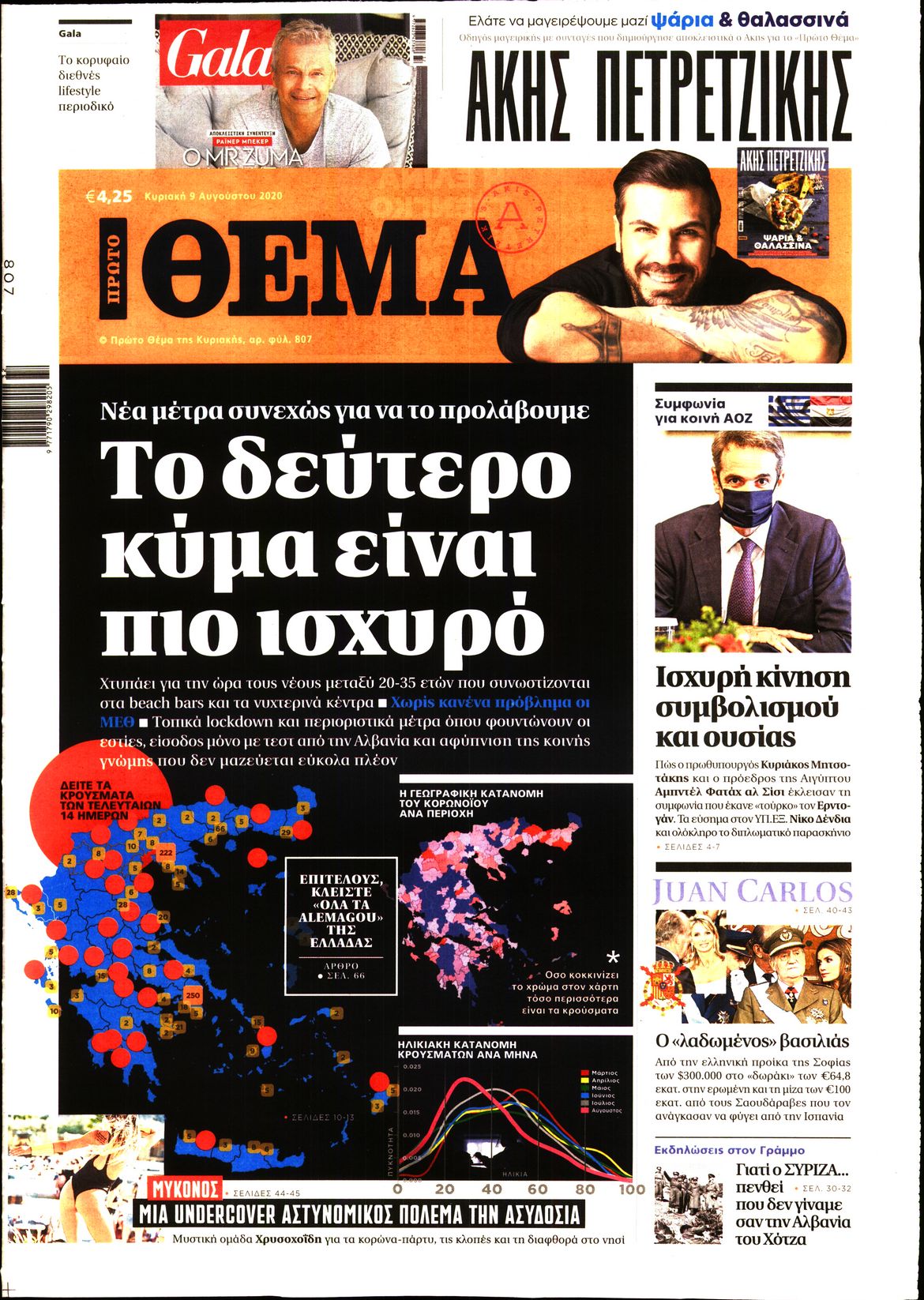 Εξώφυλο εφημερίδας ΠΡΩΤΟ ΘΕΜΑ 2020-08-09