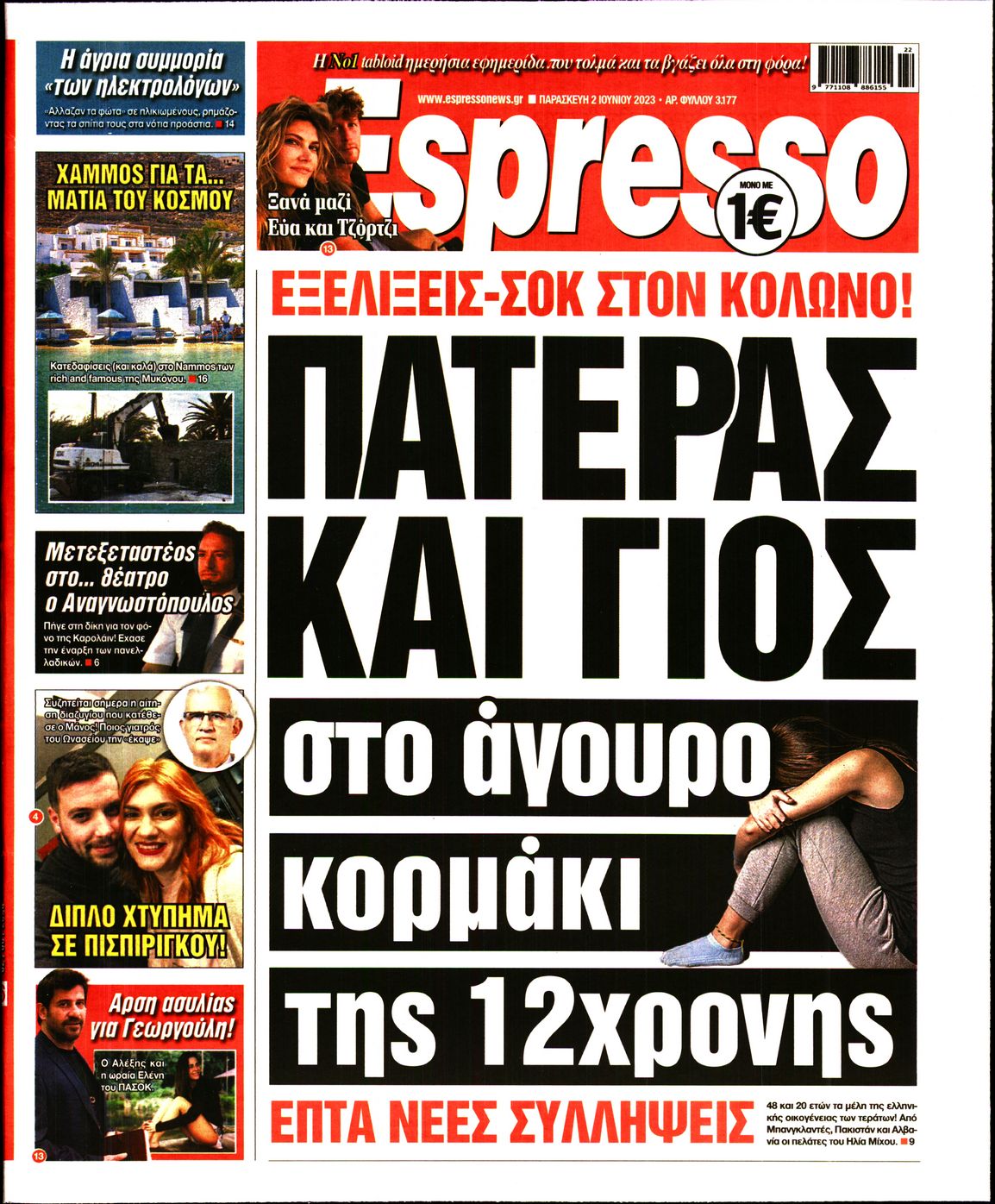 Εξώφυλο εφημερίδας ESPRESSO 2023-06-02