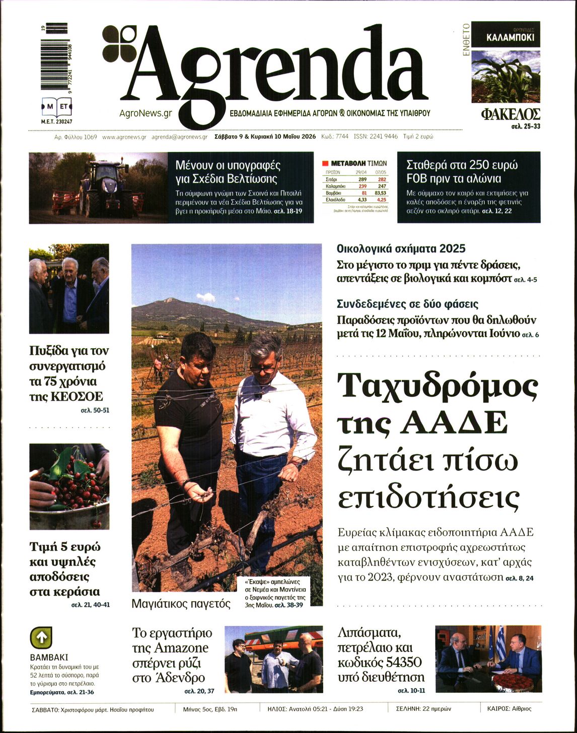 Εξώφυλο εφημερίδας AGRENDA 2026-05-09