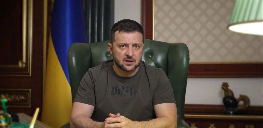 Volodymyr Zelensky: The Russian flag means total destruction