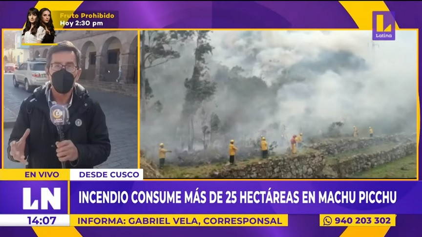 Peru: Fire threatens Machu Picchu – It has burned an area equal to half of Vatican City