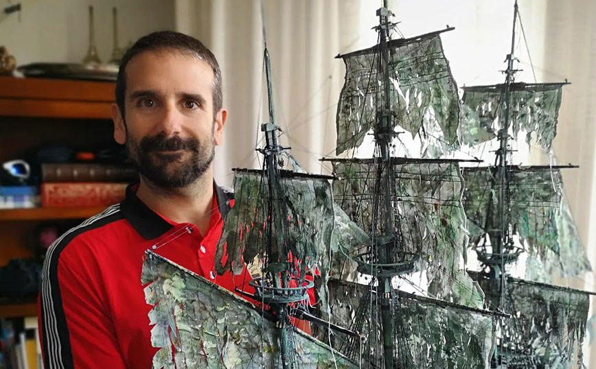 He made a replica of The Flying Dutchman from Pirates of the Caribbean