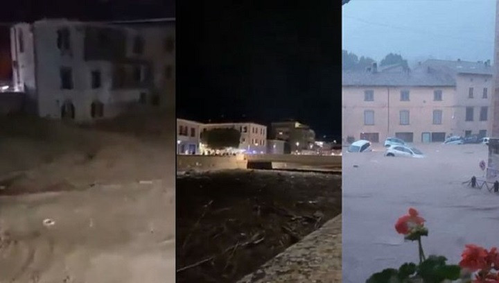 Italy: Flooding in the central part of the country from the heavy rains of the last few hours