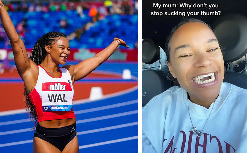 29-year-old Olympian sucks her thumb – Broke two front teeth, doesn’t eat normally, but loves it