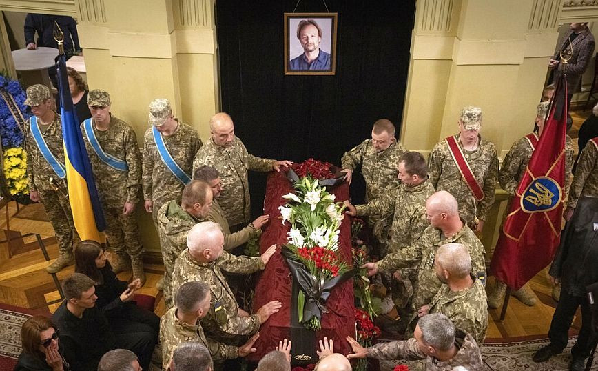 War in Ukraine: Mourning in Kyiv for dancer killed fighting on frontline – See images