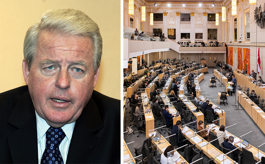 A minute’s silence in Austria’s parliament for a former chancellor who after all… wasn’t dead