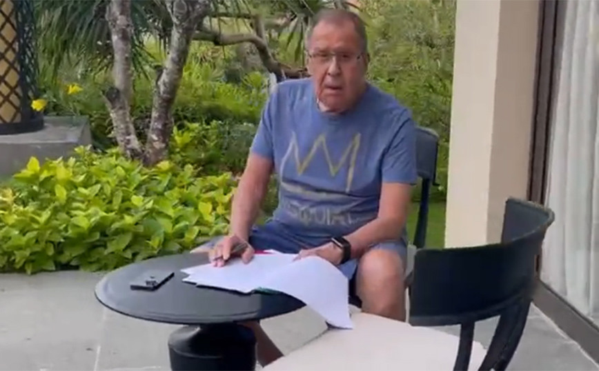Sergey Lavrov: Denies being in hospital from hotel room in shorts and T-shirt