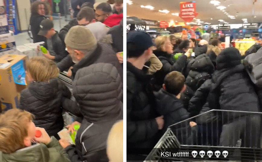 “Battle” in a British supermarket: Adults pushed children for “energy drink influencers”