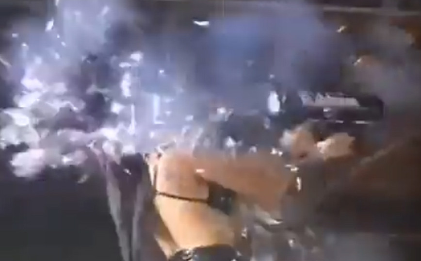 DJ accident on stage – Video of her being injured by a confetti ‘gun’