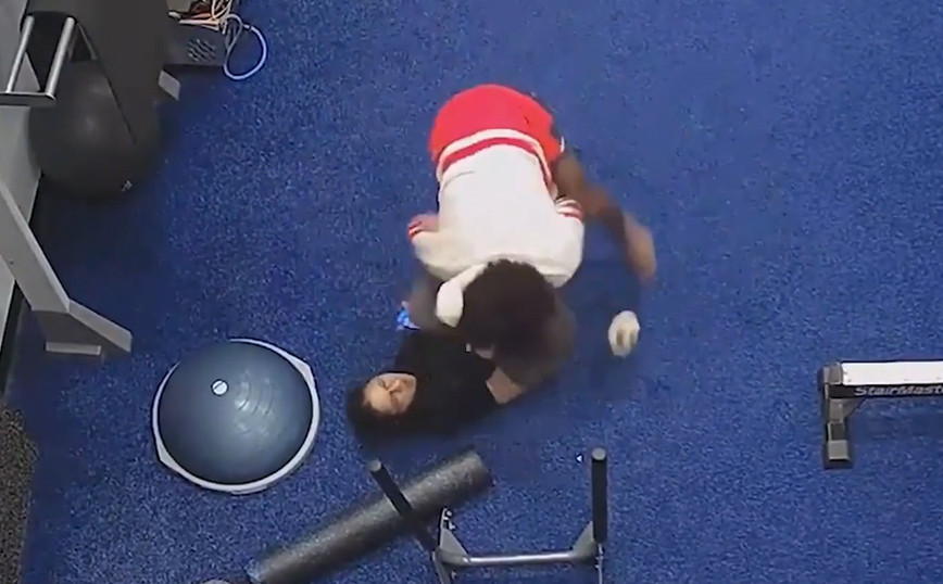 Scary video of a man attacking a 24-year-old woman in the gym