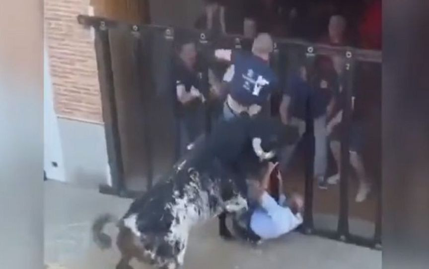 Shocking Video: Man Killed When Bull Gored Him In The Ribs With Its Horns – Beware Cruel Images