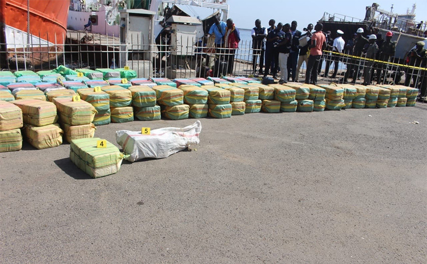 A mammoth load of nearly three tons of cocaine was seized in Senegal