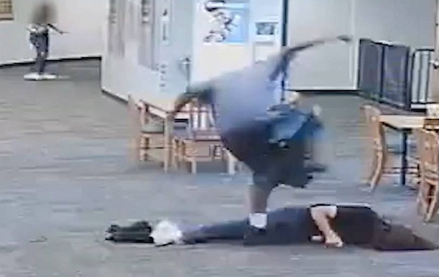 Shocking video: Student furiously hits his teacher – He risks 30 years in prison