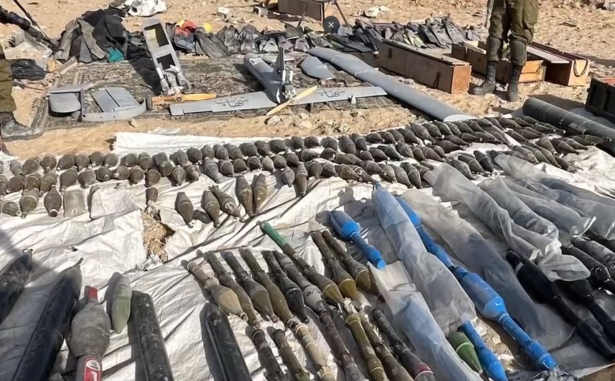 Israel claims to have found “largest weapons cache” next to schools in the Gaza Strip